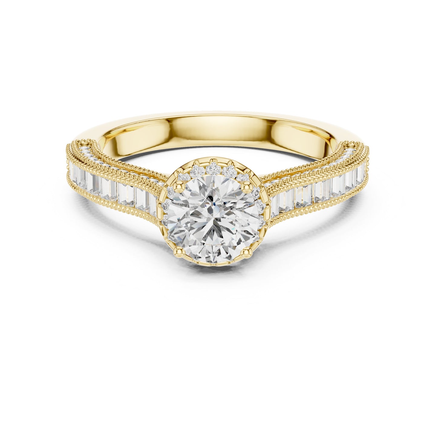 Round Halo Lab Grown Diamond Ring