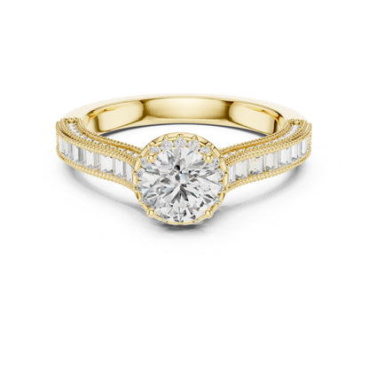 Round Halo Lab Grown Diamond Ring