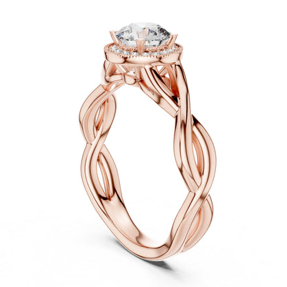 Round Halo Lab Grown Diamond Ring