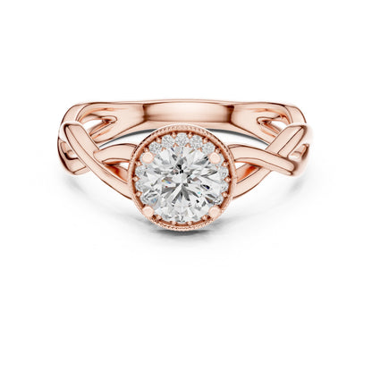 Round Halo Lab Grown Diamond Ring