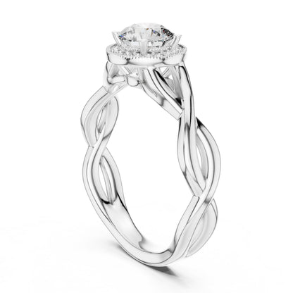 Round Halo Lab Grown Diamond Ring