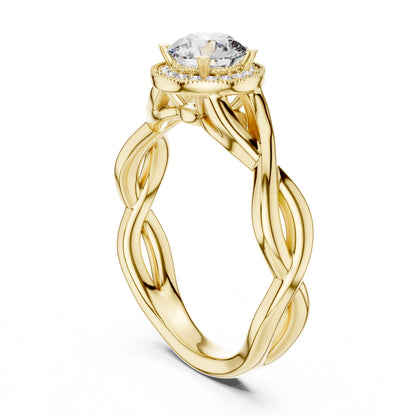 Round Halo Lab Grown Diamond Ring