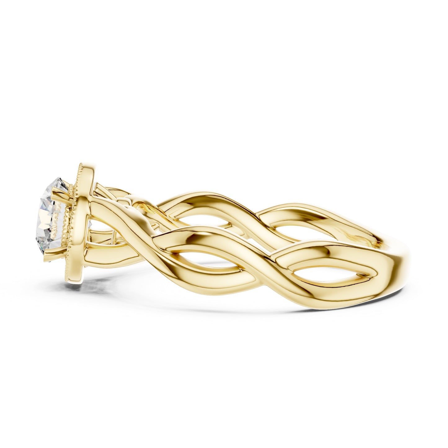 Round Halo Lab Grown Diamond Ring
