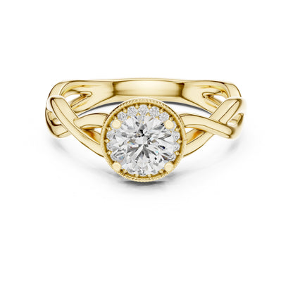 Round Halo Lab Grown Diamond Ring