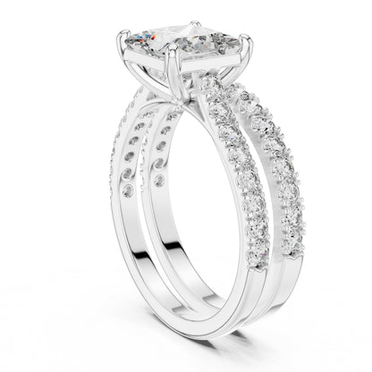 Mixed Shape Lab Grown Diamond Side Stone Ring