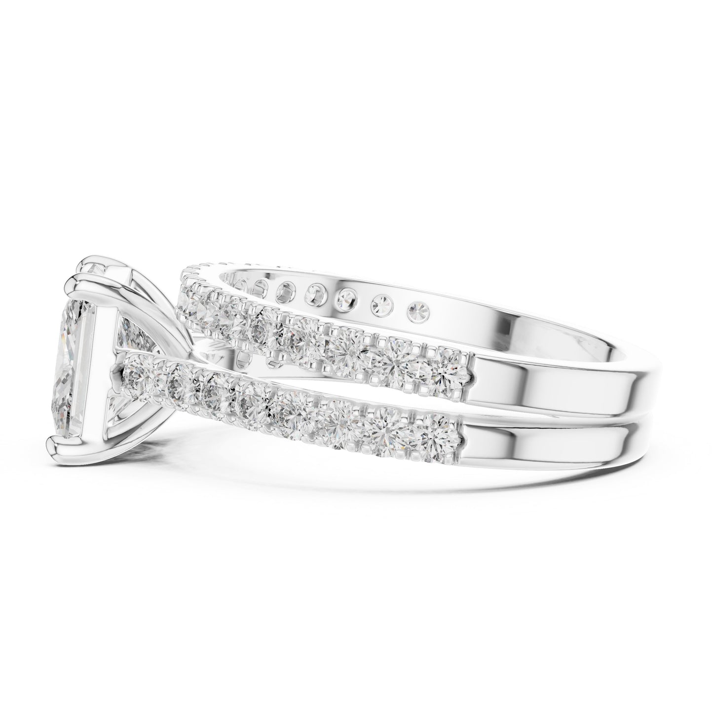 Mixed Shape Lab Grown Diamond Side Stone Ring