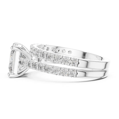 Mixed Shape Lab Grown Diamond Side Stone Ring