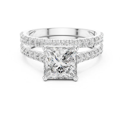 Mixed Shape Lab Grown Diamond Side Stone Ring