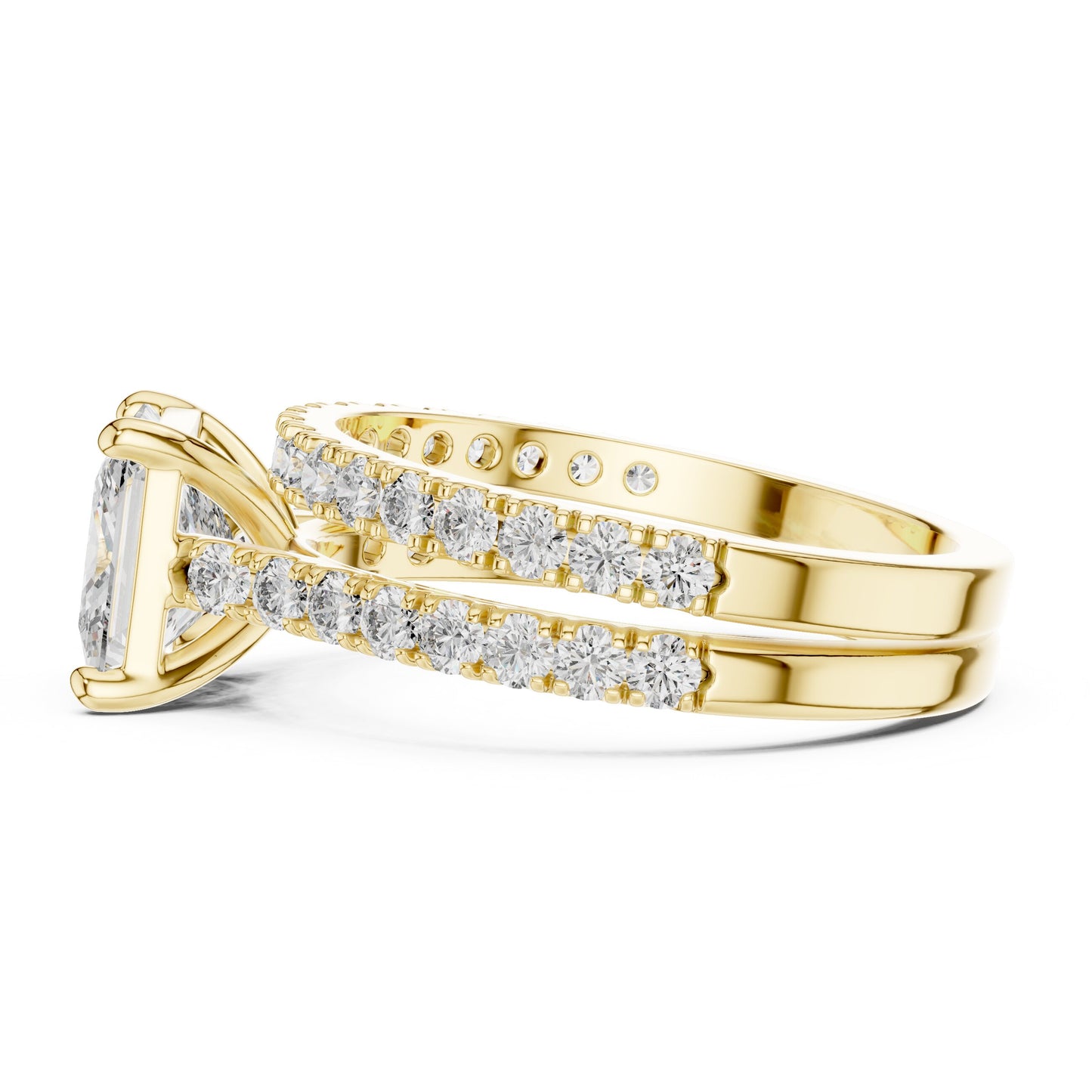 Mixed Shape Lab Grown Diamond Side Stone Ring
