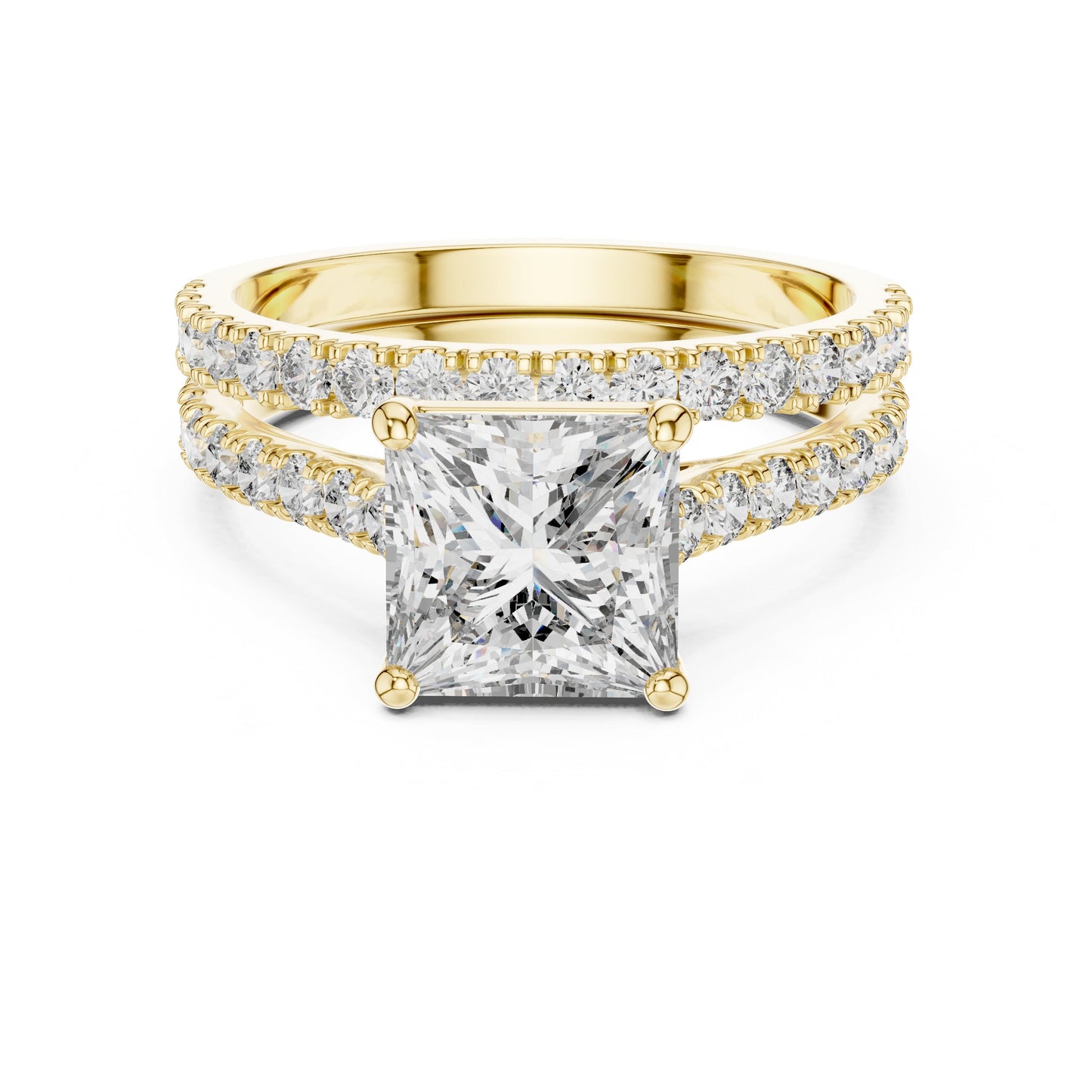Mixed Shape Lab Grown Diamond Side Stone Ring