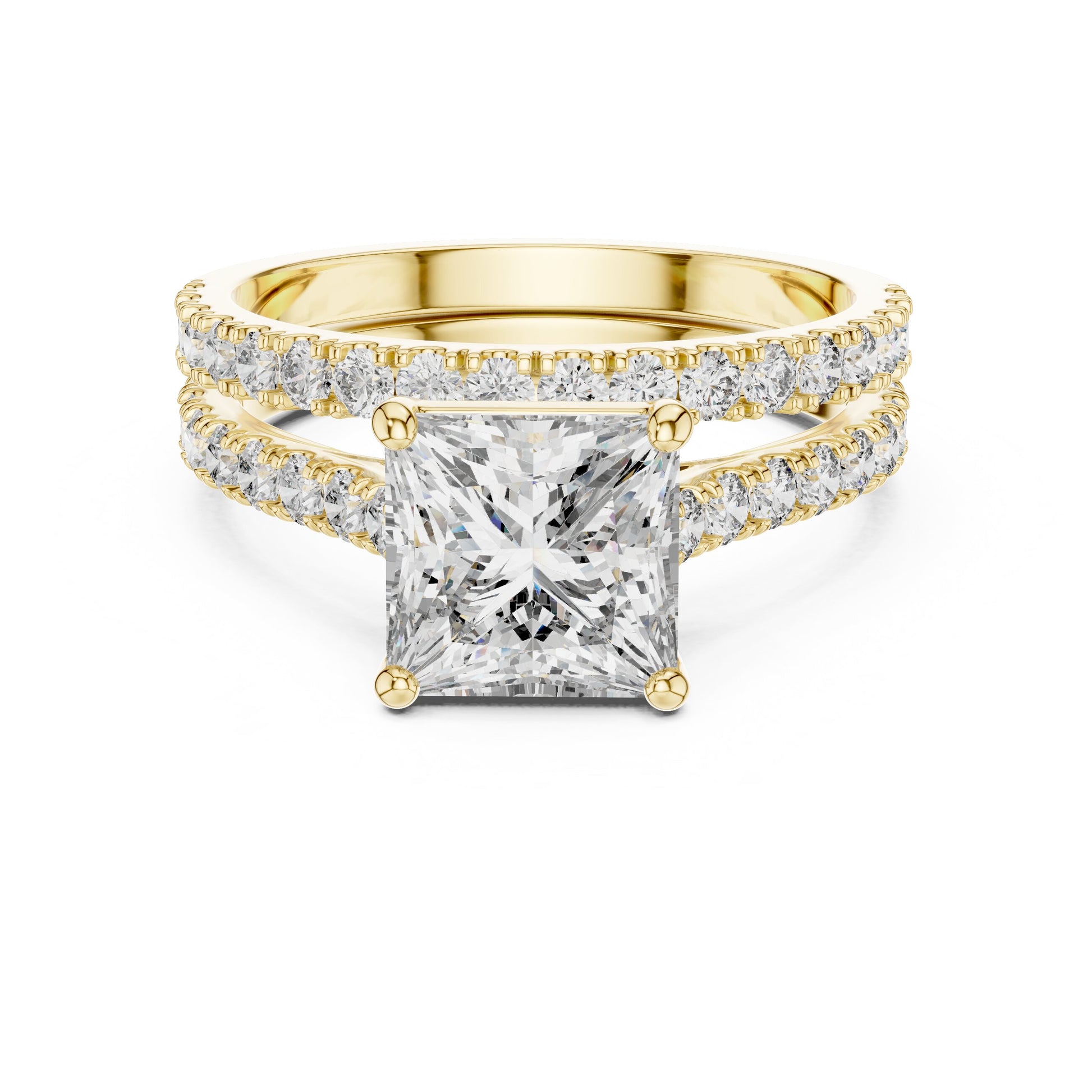 Mixed Shape Lab Grown Diamond Side Stone Ring