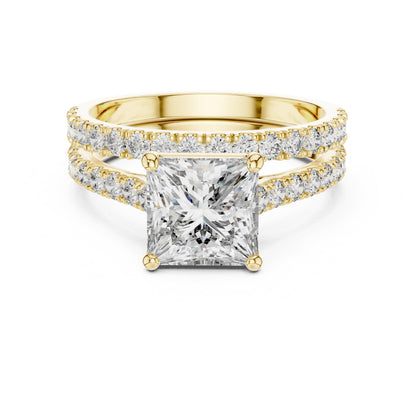 Mixed Shape Lab Grown Diamond Side Stone Ring