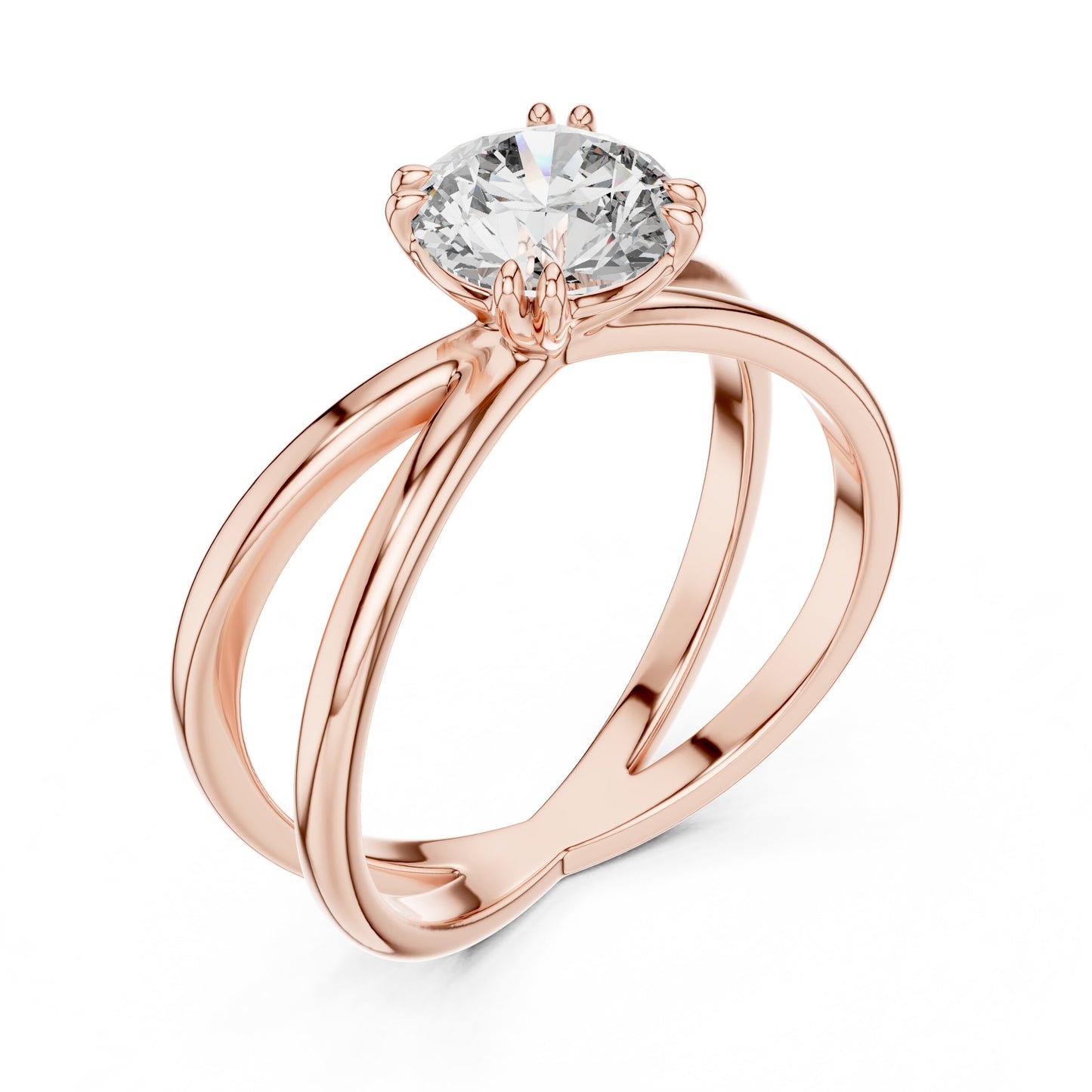 Round Solitaire Lab Grown Diamond Ring