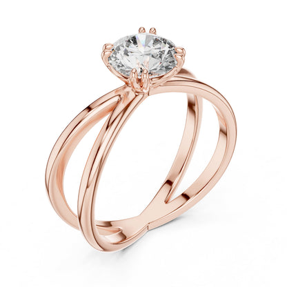 Round Solitaire Lab Grown Diamond Ring