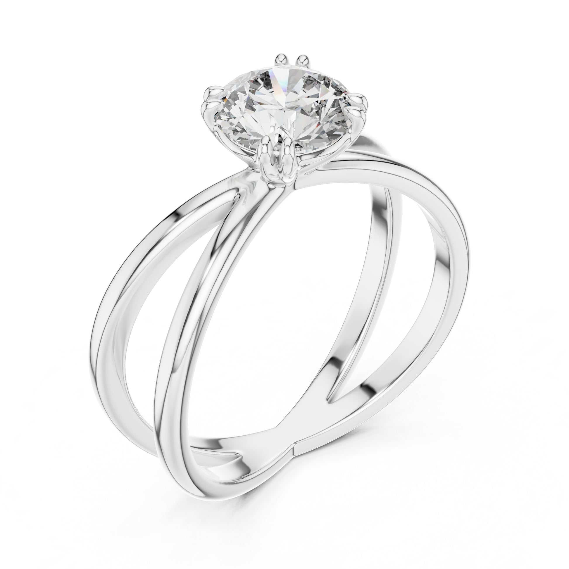 Round Solitaire Lab Grown Diamond Ring