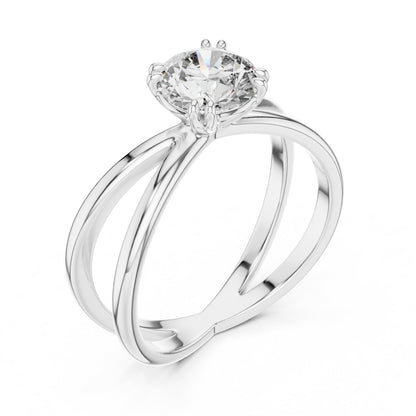 Round Solitaire Lab Grown Diamond Ring