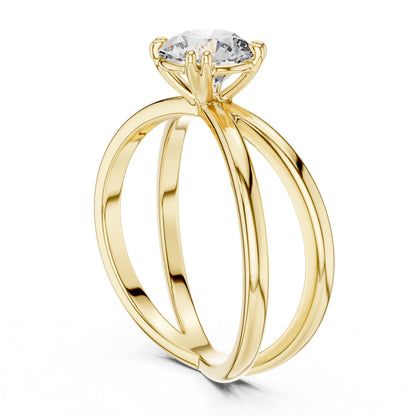 Round Solitaire Lab Grown Diamond Ring