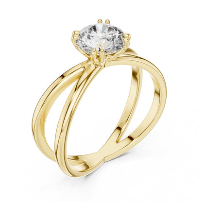 Round Solitaire Lab Grown Diamond Ring