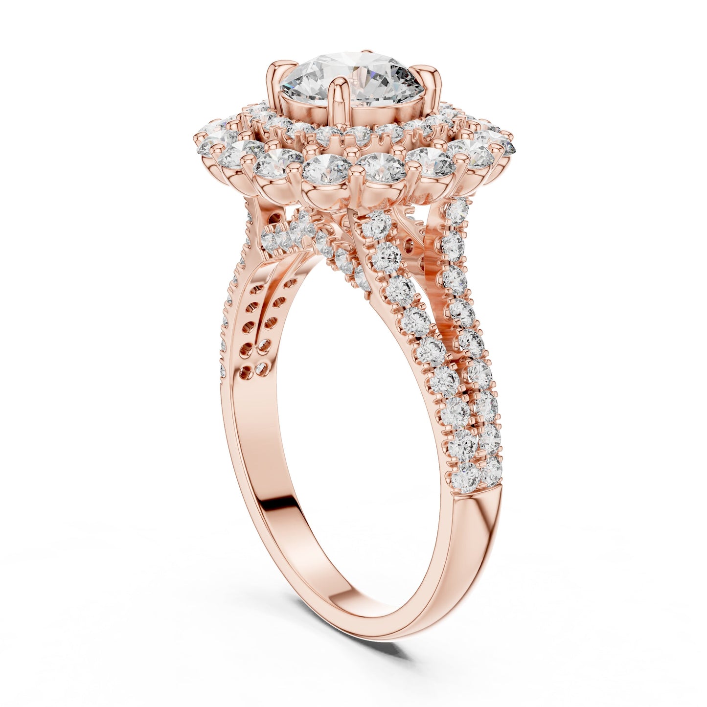 Round Halo Lab Grown Diamond Ring
