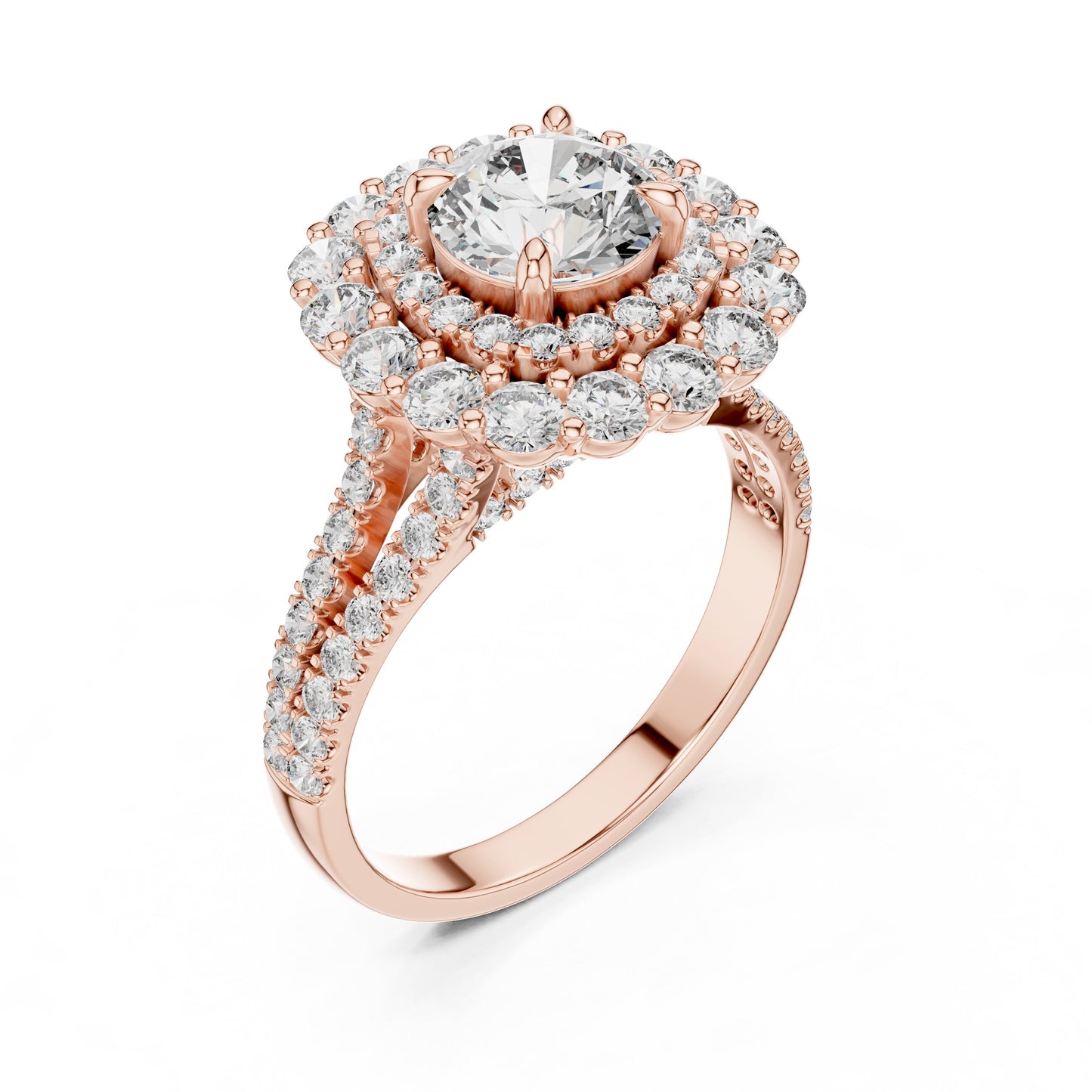 Round Halo Lab Grown Diamond Ring