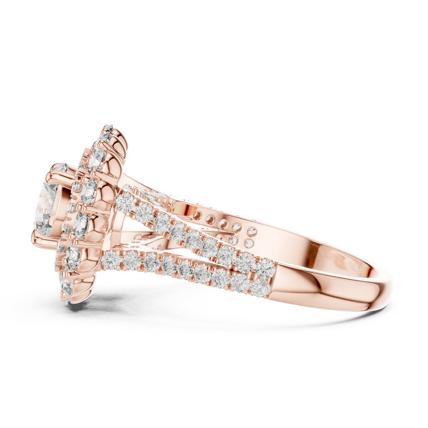 Round Halo Lab Grown Diamond Ring
