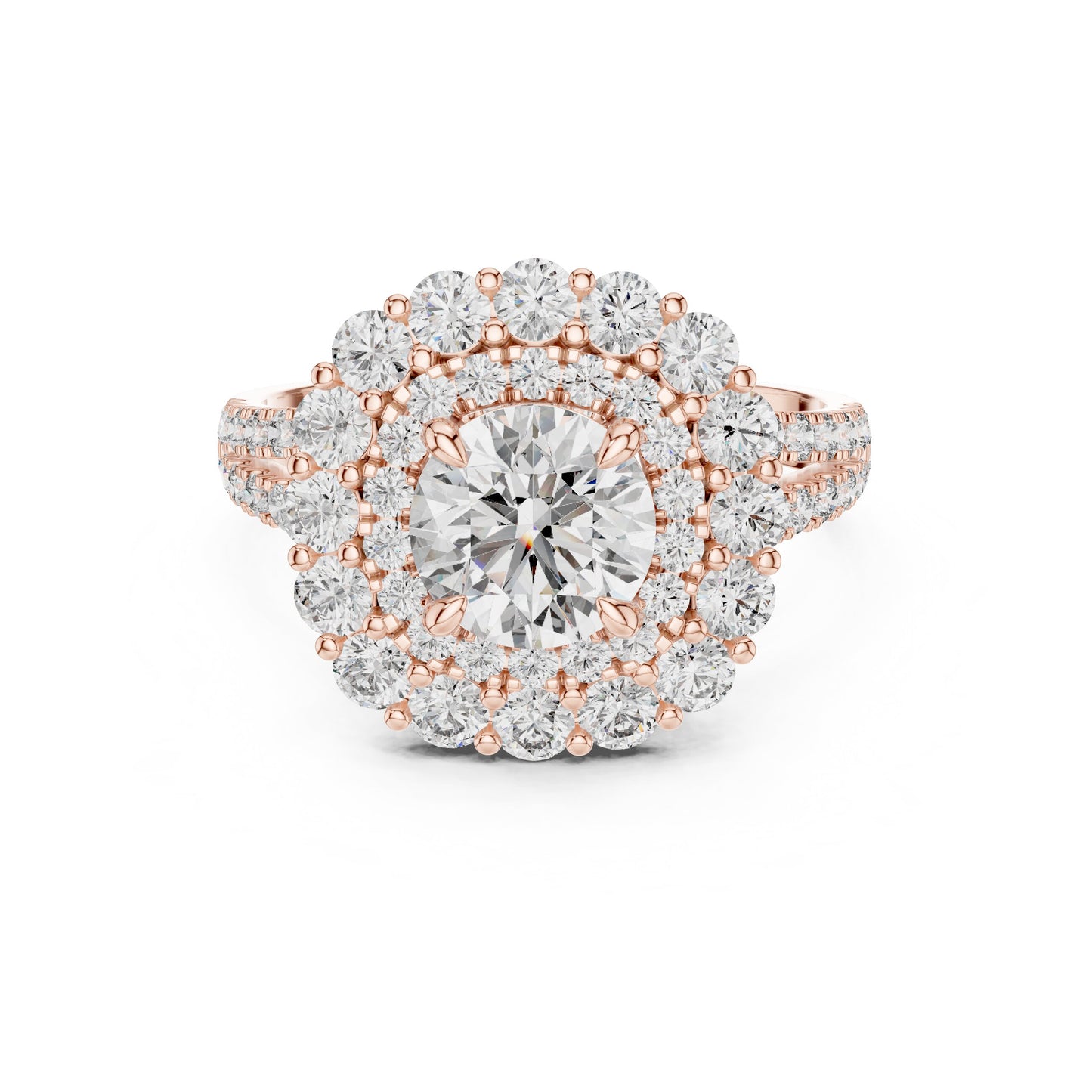 Round Halo Lab Grown Diamond Ring