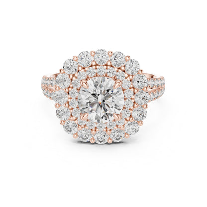 Round Halo Lab Grown Diamond Ring