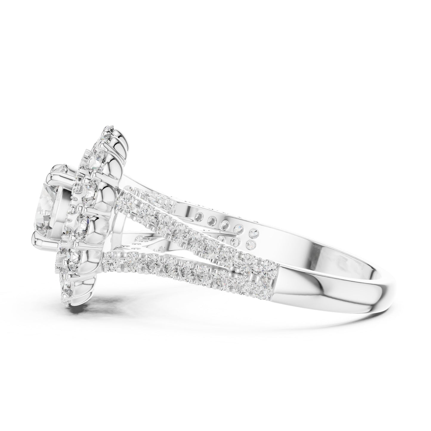 Round Halo Lab Grown Diamond Ring