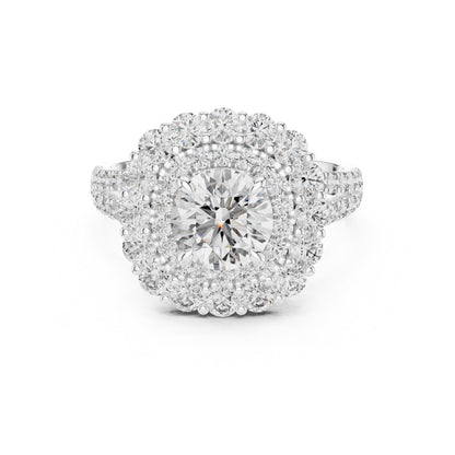 Round Halo Lab Grown Diamond Ring