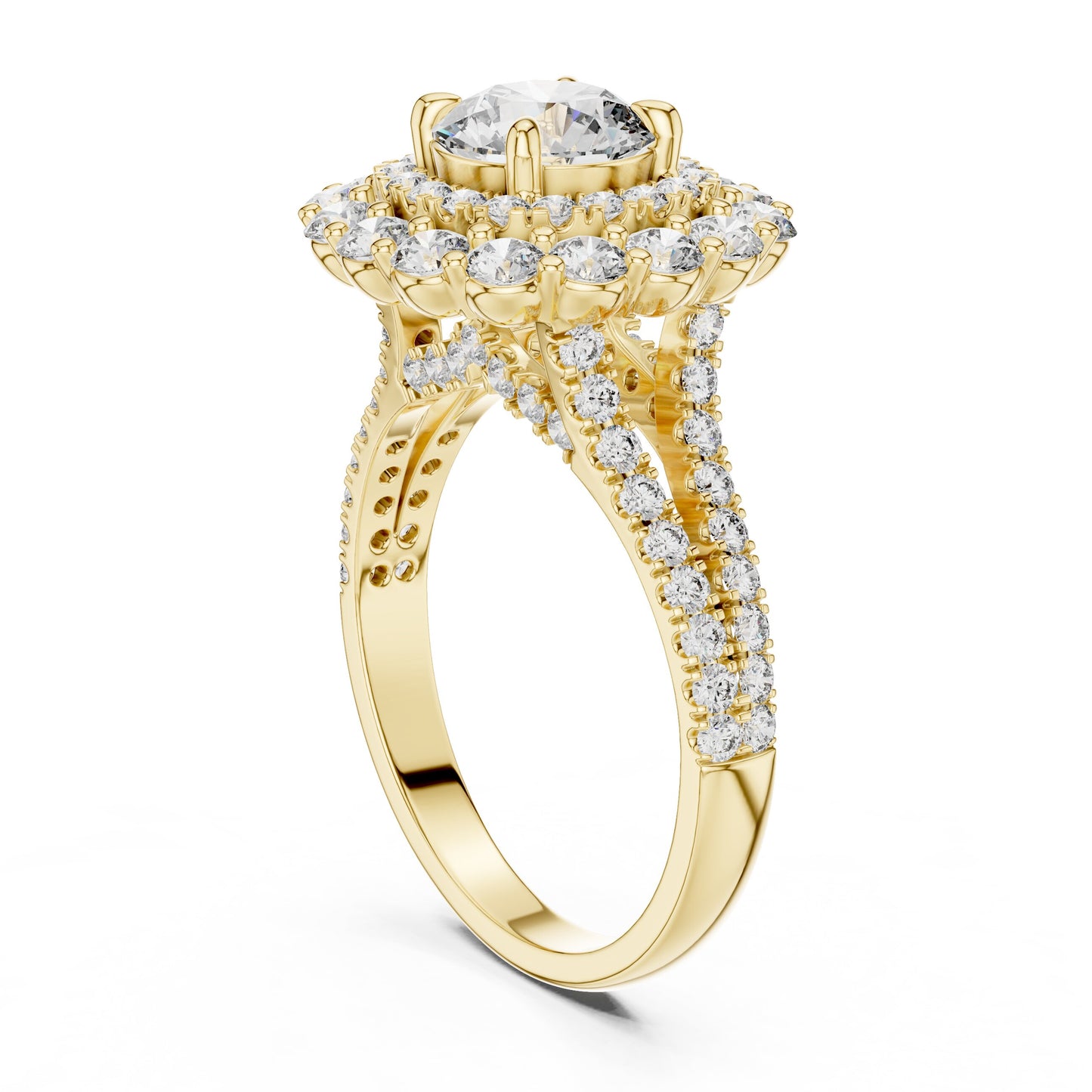 Round Halo Lab Grown Diamond Ring