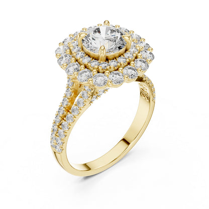 Round Halo Lab Grown Diamond Ring