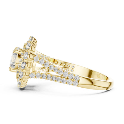 Round Halo Lab Grown Diamond Ring