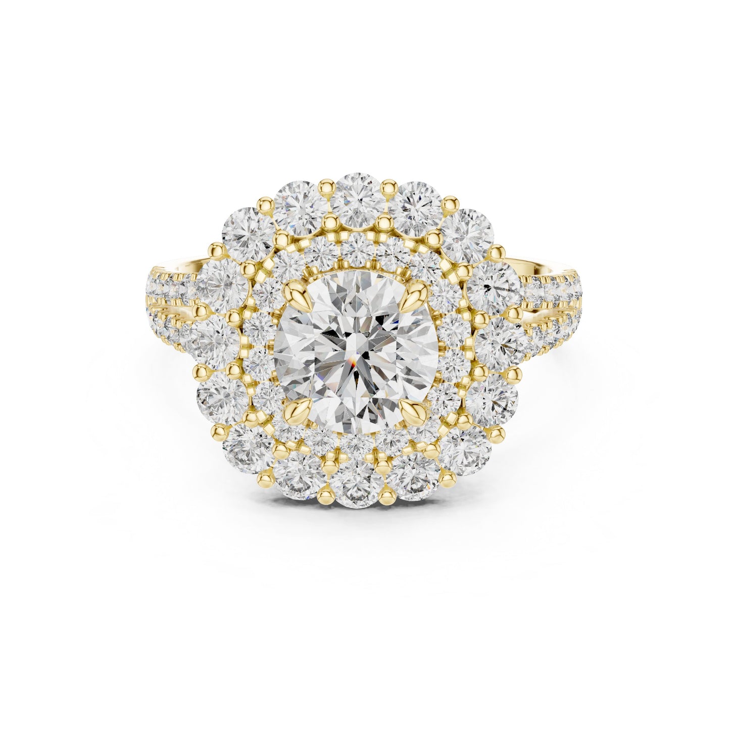 Round Halo Lab Grown Diamond Ring