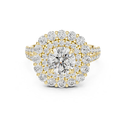 Round Halo Lab Grown Diamond Ring