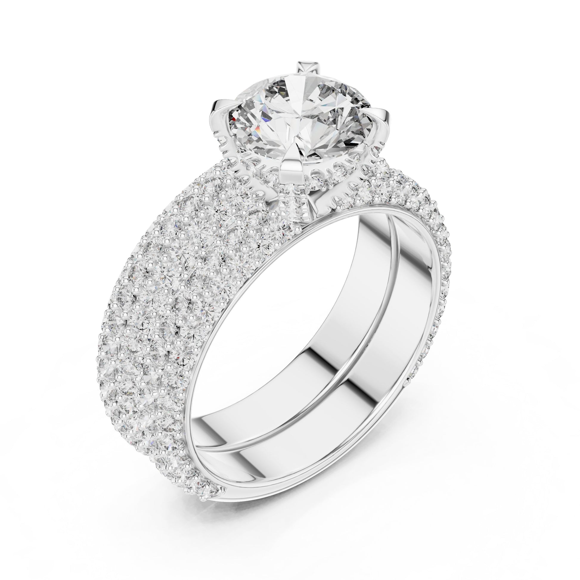 Round Halo Lab Grown Diamond Ring