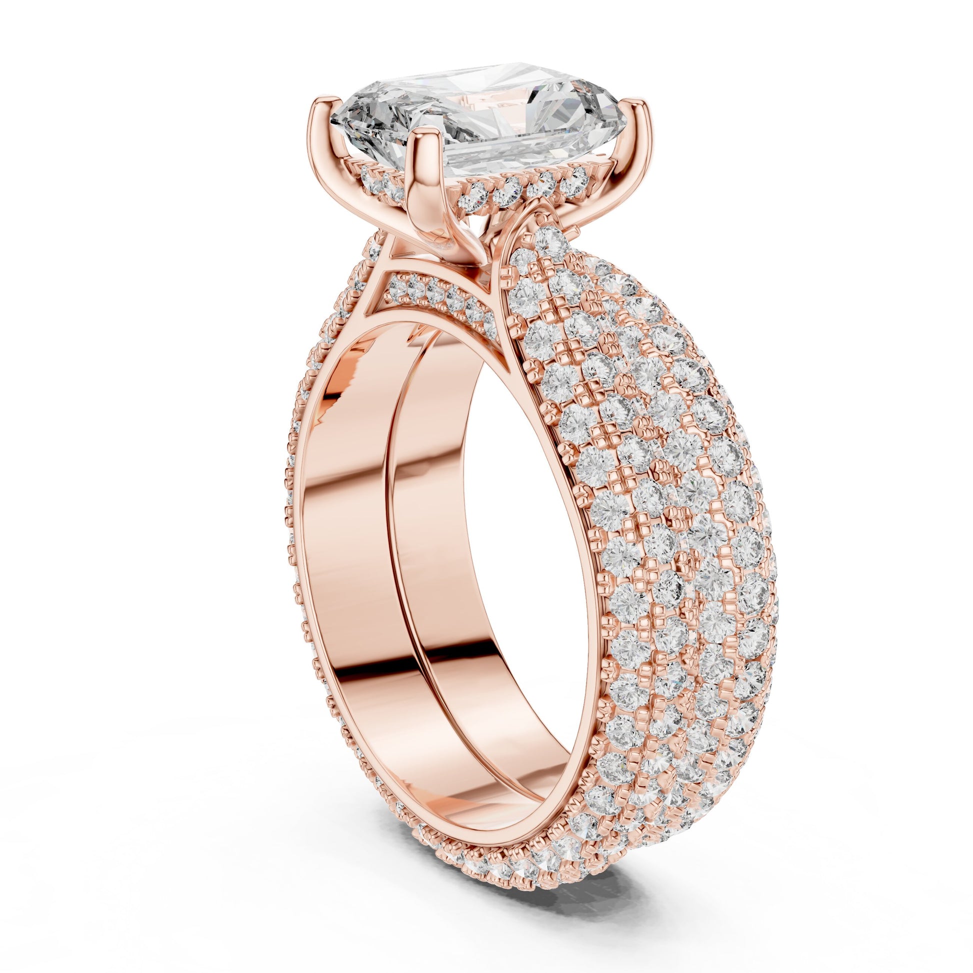 Mixed Shape Lab Grown Diamond Halo Ring