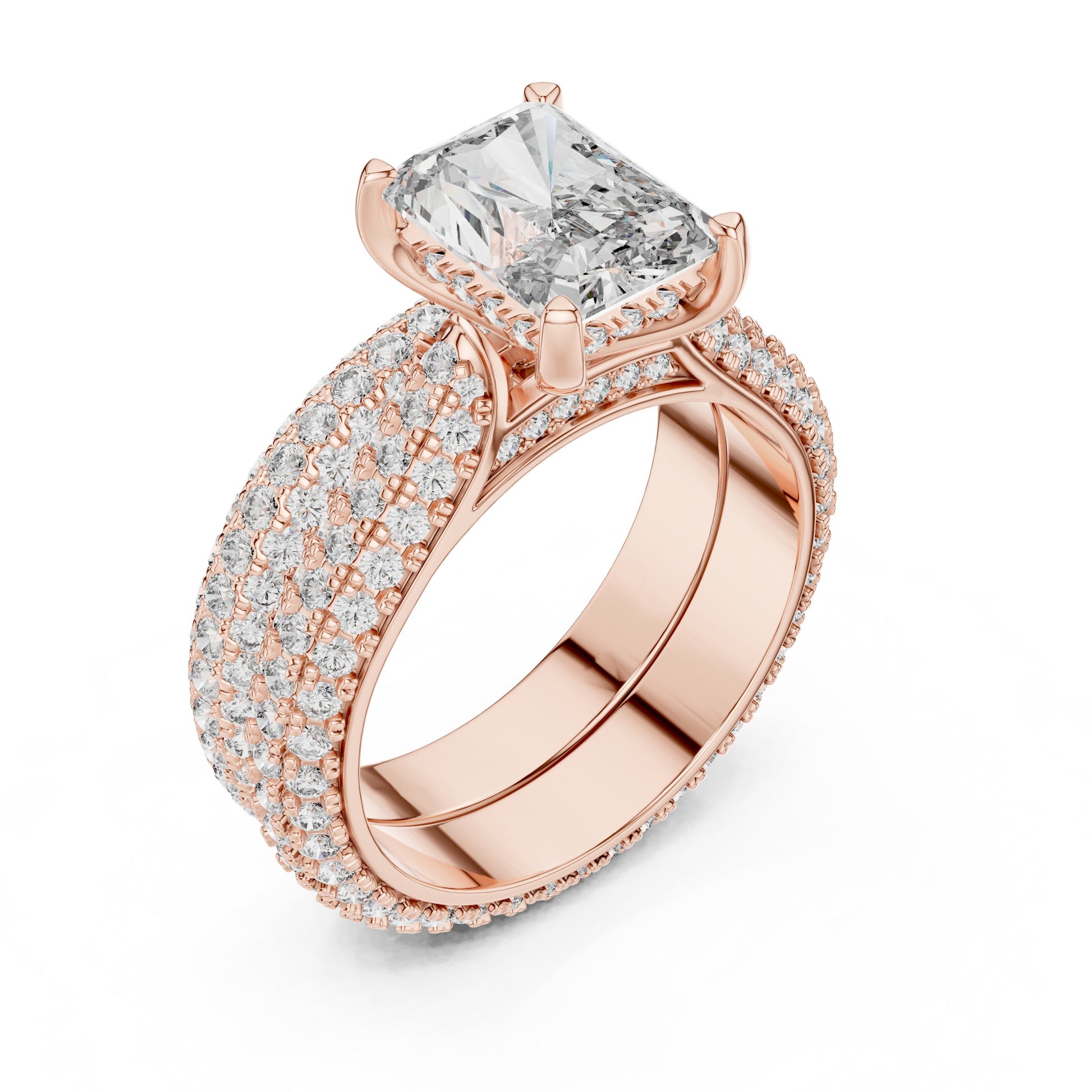 Mixed Shape Lab Grown Diamond Halo Ring