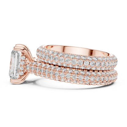 Mixed Shape Lab Grown Diamond Halo Ring