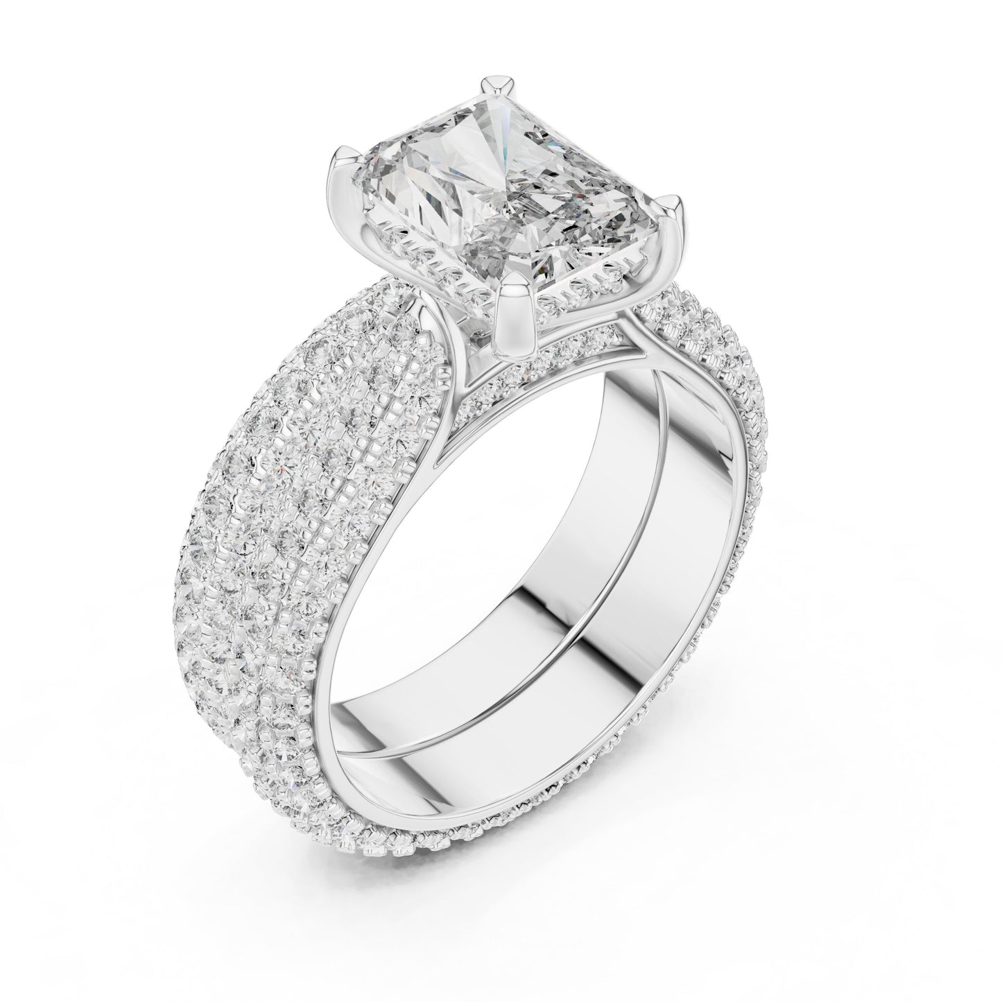 Mixed Shape Lab Grown Diamond Halo Ring