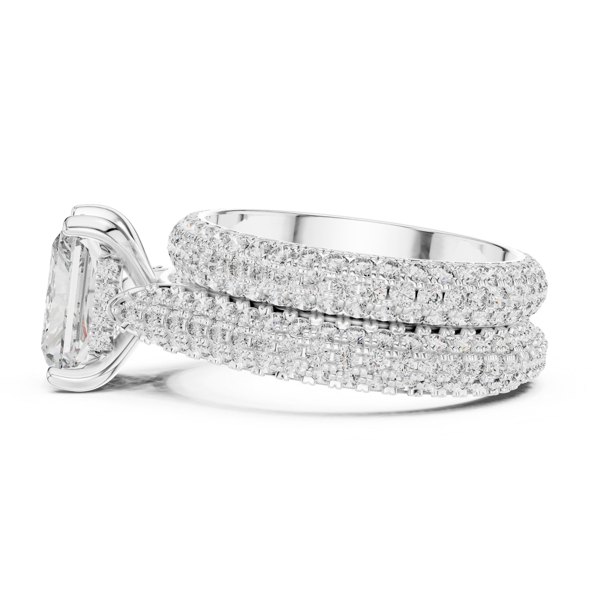 Mixed Shape Lab Grown Diamond Halo Ring