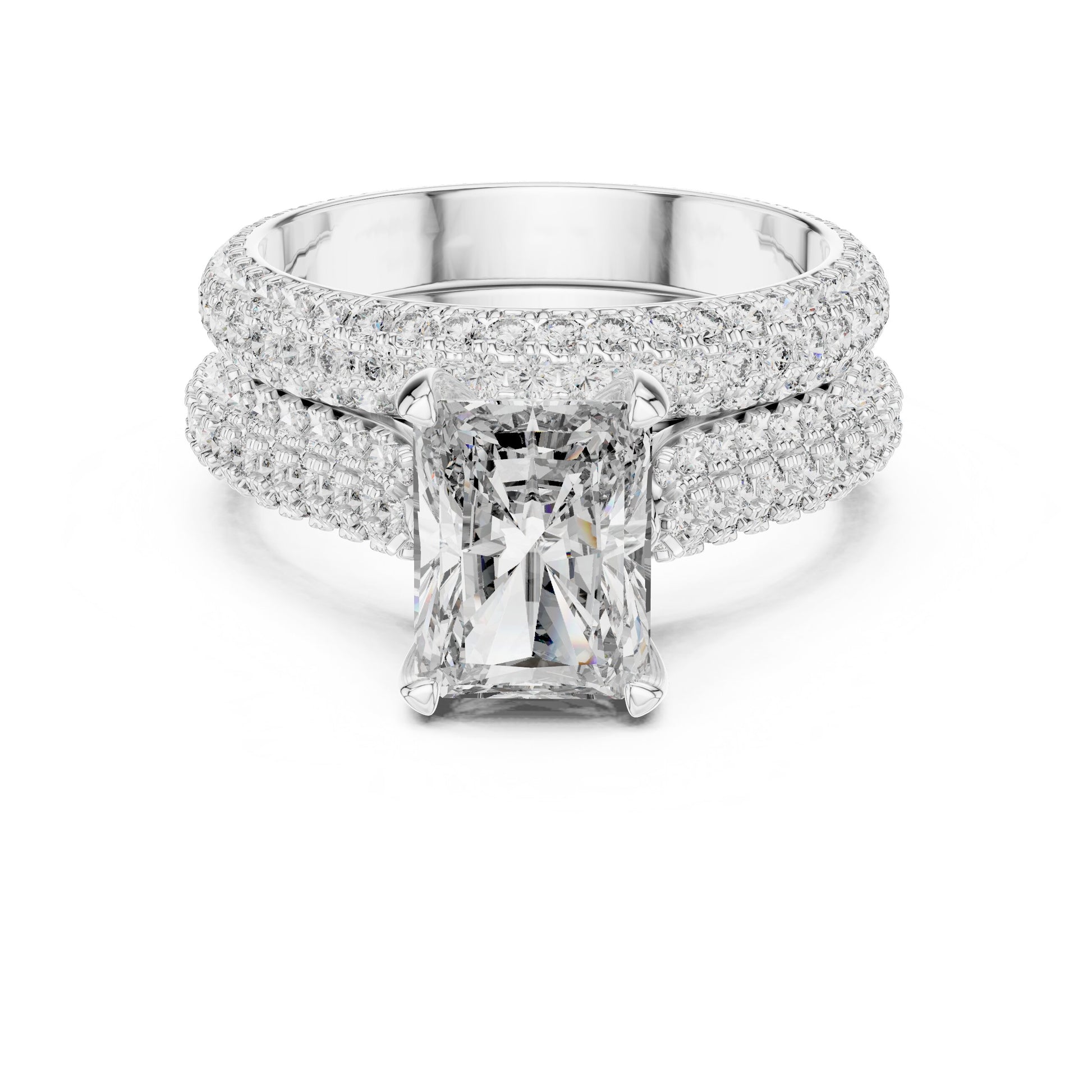 Mixed Shape Lab Grown Diamond Halo Ring