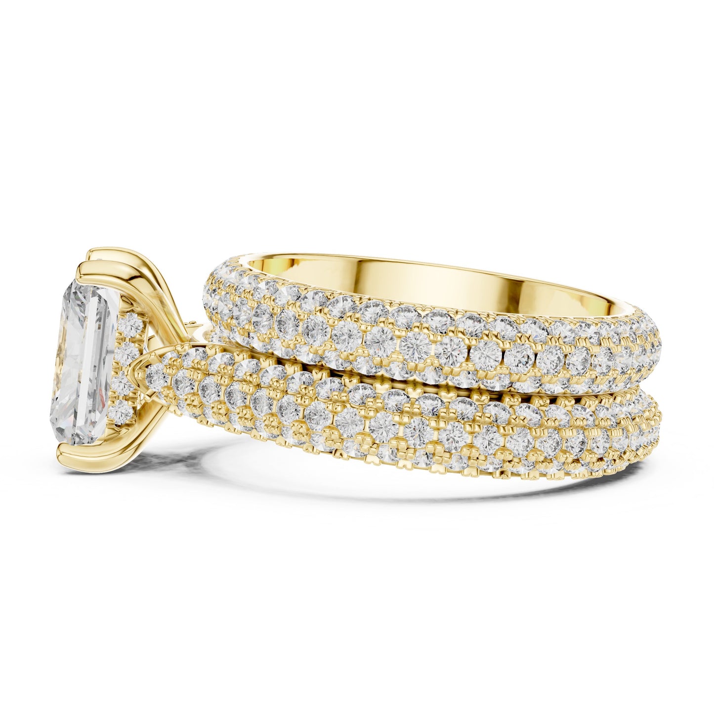 Mixed Shape Lab Grown Diamond Halo Ring