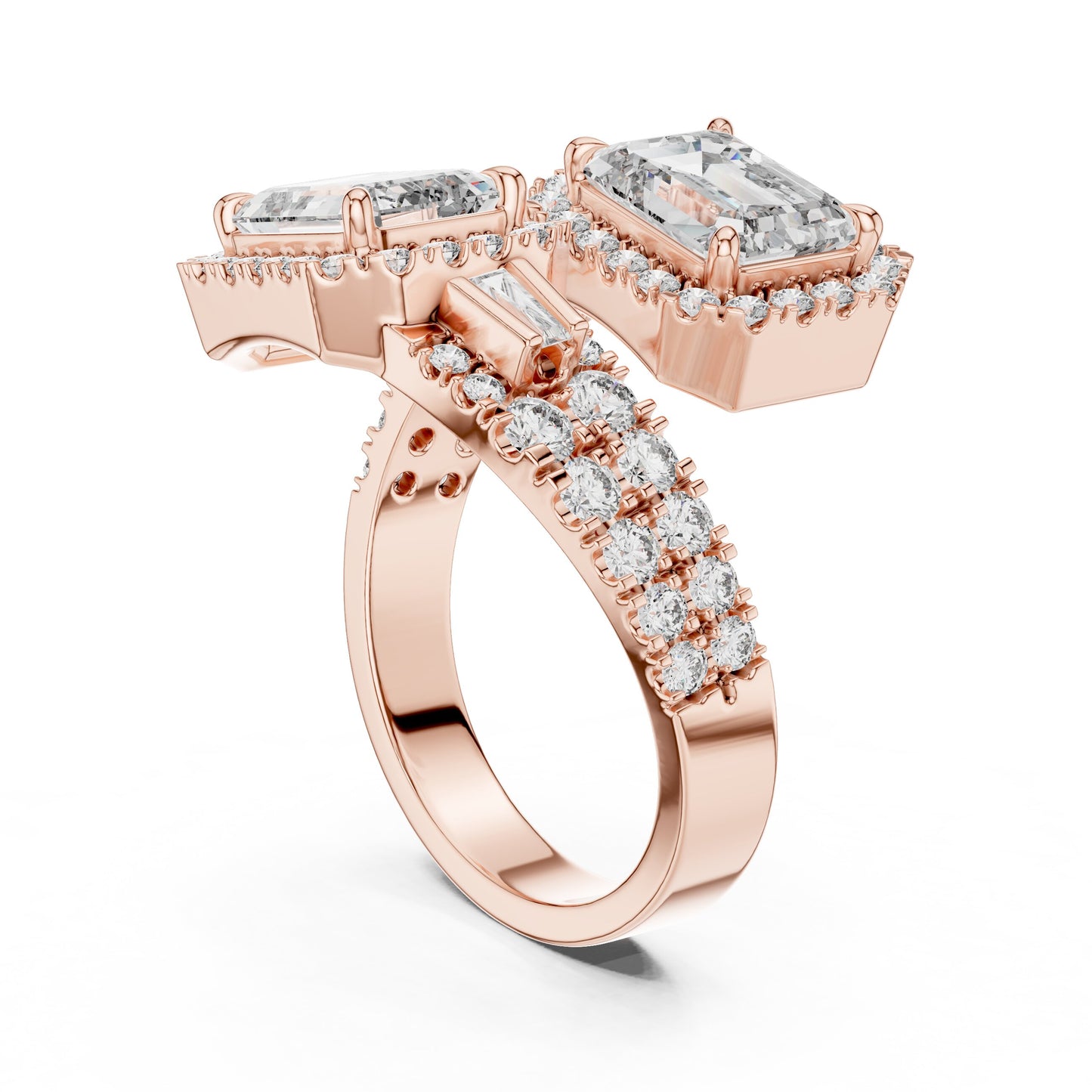 Mixed Shape Lab Grown Diamond Halo Ring