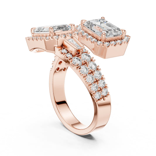 Mixed Shape Lab Grown Diamond Halo Ring