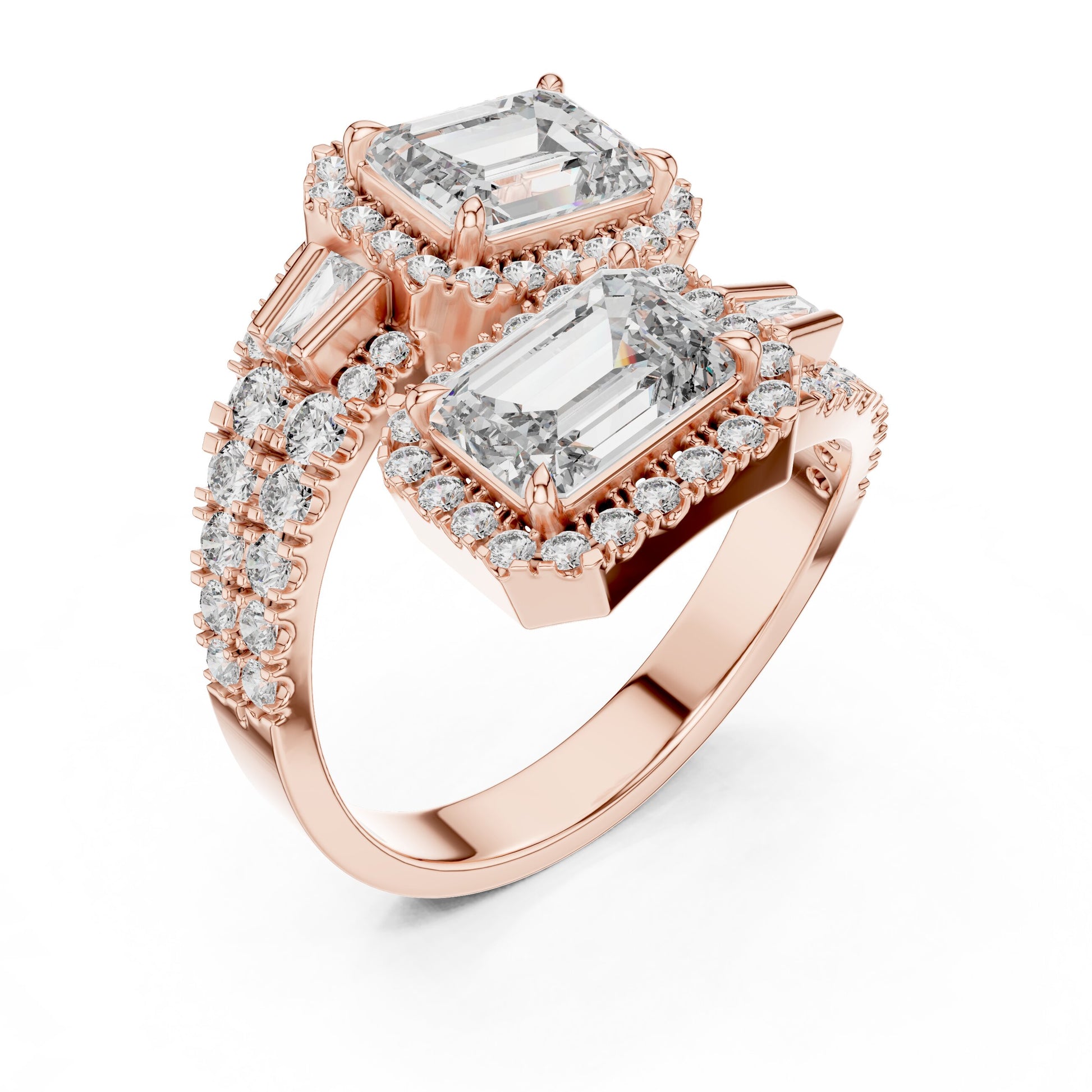 Mixed Shape Lab Grown Diamond Halo Ring