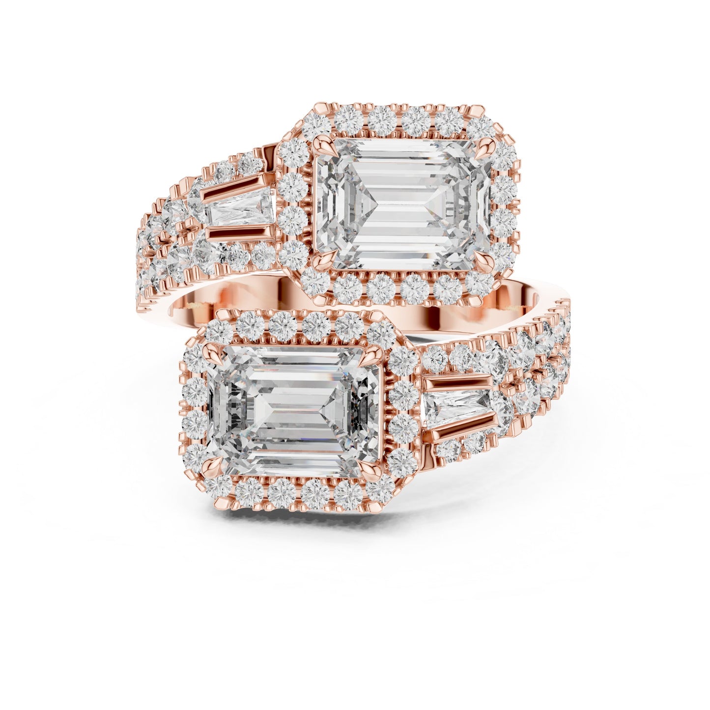 Mixed Shape Lab Grown Diamond Halo Ring