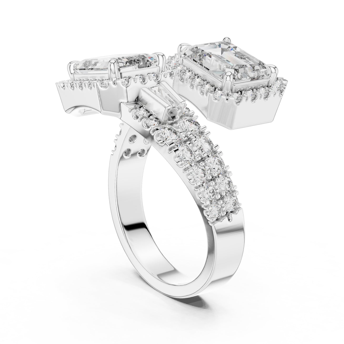 Mixed Shape Lab Grown Diamond Halo Ring