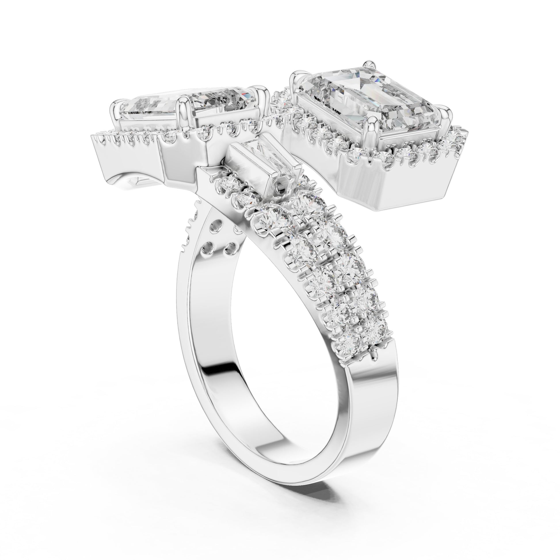 Mixed Shape Lab Grown Diamond Halo Ring