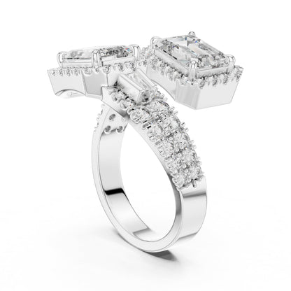 Mixed Shape Lab Grown Diamond Halo Ring