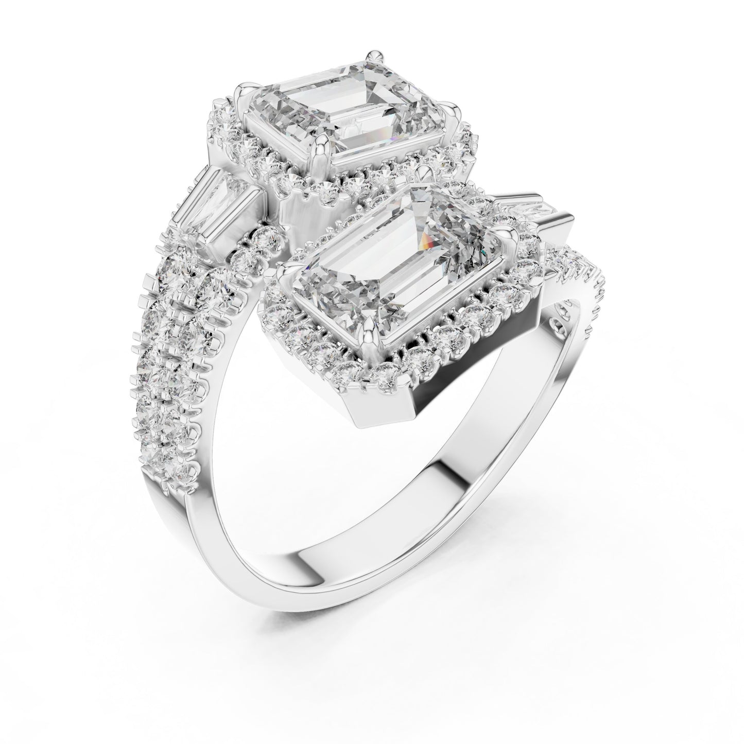 Mixed Shape Lab Grown Diamond Halo Ring